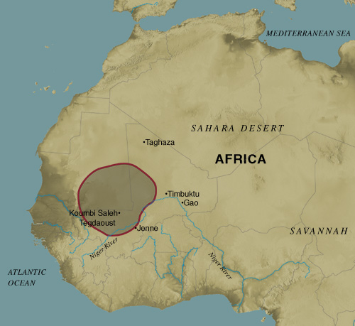 map of ghana west africa. The Empire of Ghana (750-1036)